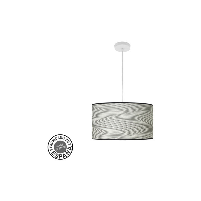 foto del prodotto fabrilamp pendente moda 2xe27 bianco grigio regx40x40cm con diffusore