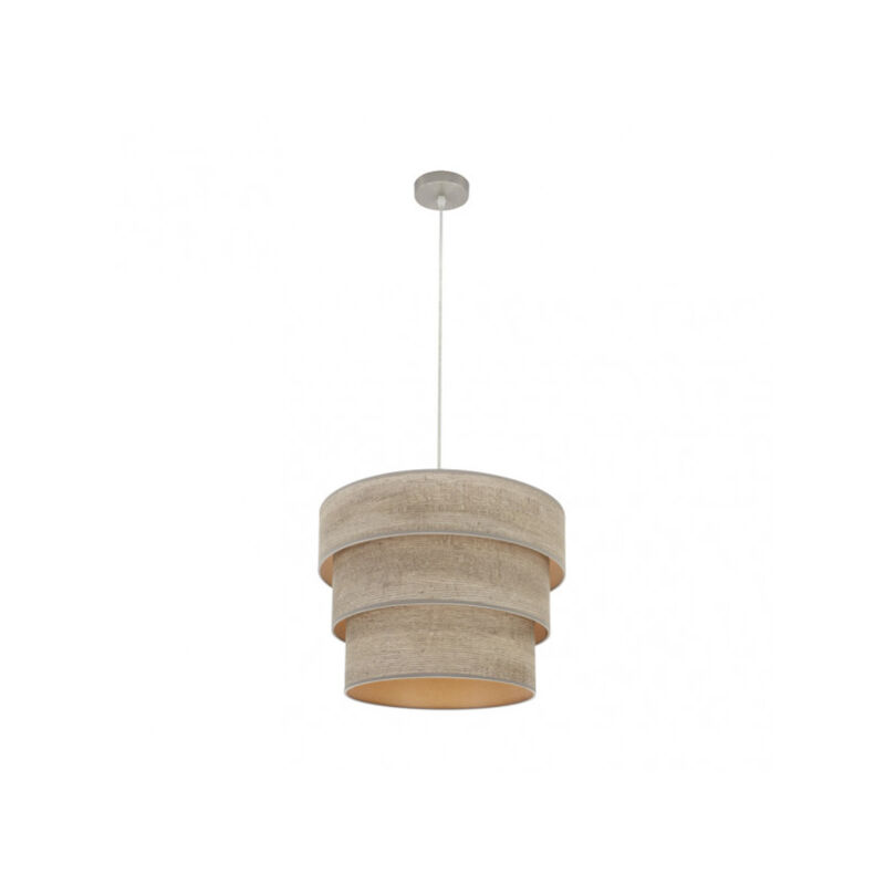 foto del prodotto fabrilamp pendente triplo smile 1xe27 nichel legno grigio regx40x40 cm