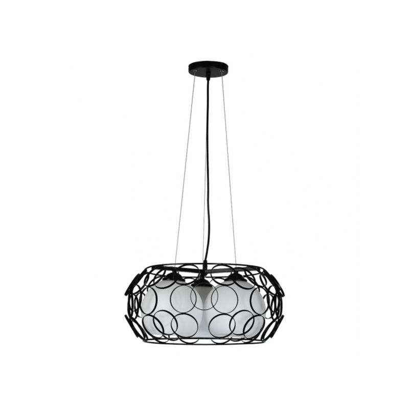 foto del prodotto fabrilamp peregrino ciondolo 3xe27 nero 45d