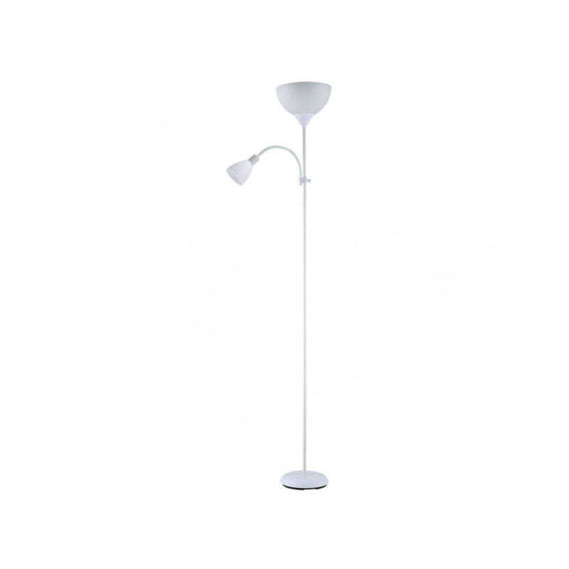 foto del prodotto fabrilamp piantana de soggiorno rigel 1xe27 1xe14 c lettore bianco 180x34x25,5 cm