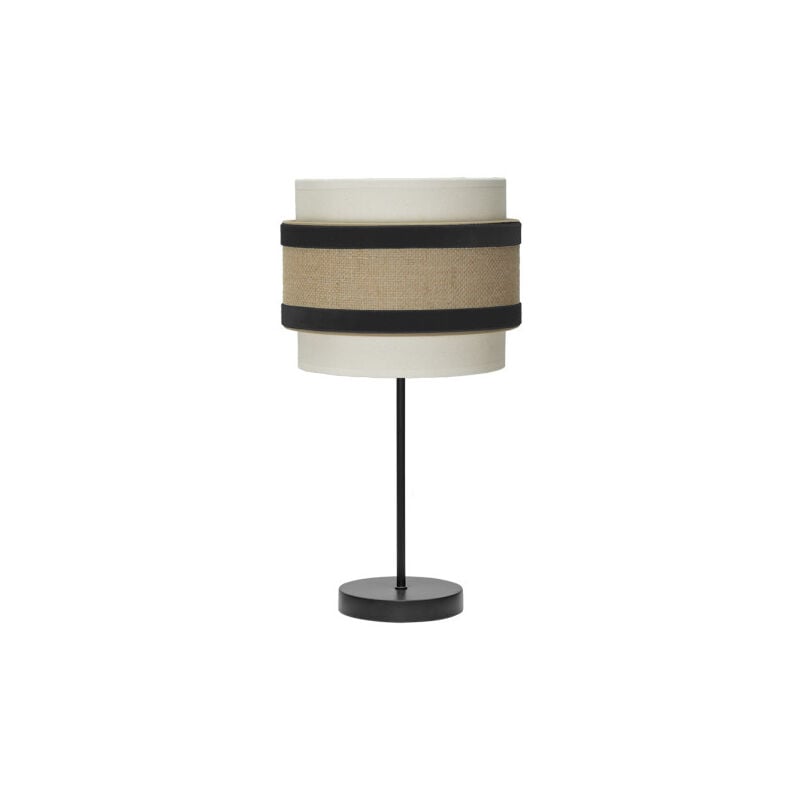 foto del prodotto fabrilamp piccola lampada da tavolo corniola 1x14 beige nero 47x18x18cm