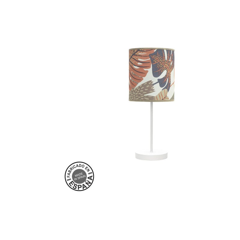 foto del prodotto fabrilamp piccola lampada da tavolo de etiopia 1xe14 bianco stampato