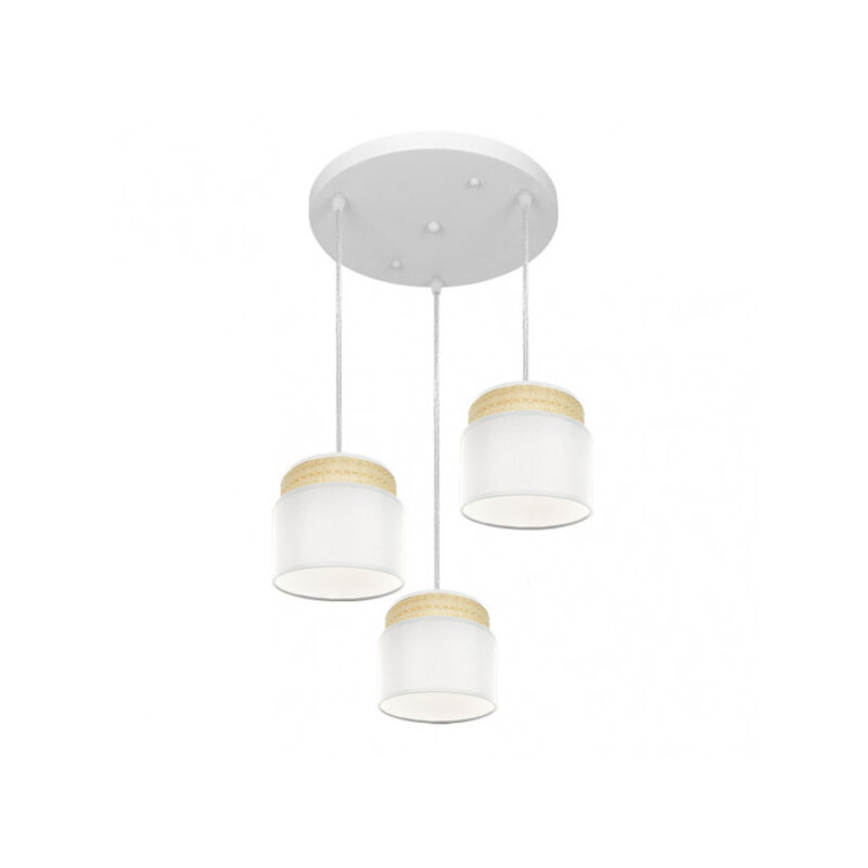 foto del prodotto fabrilamp plafoniera a 3 luci kandy bianco naturale dimmerabile