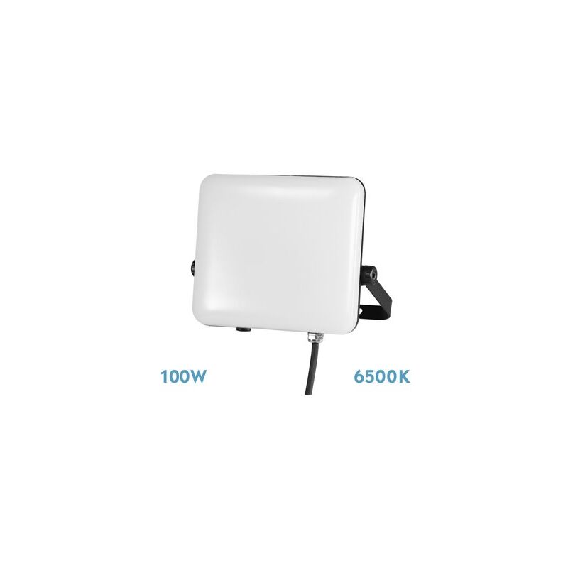 foto del prodotto fabrilamp proiettore 100w 6500k bianco nero 9000lm 90 ip65 20,3x25x5 cm