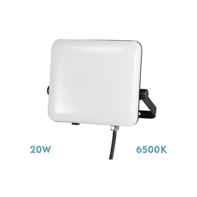 foto del prodotto fabrilamp proiettore 20w 6500k bianco nero 1800lm 90 ip65 10x12x3,6 cm