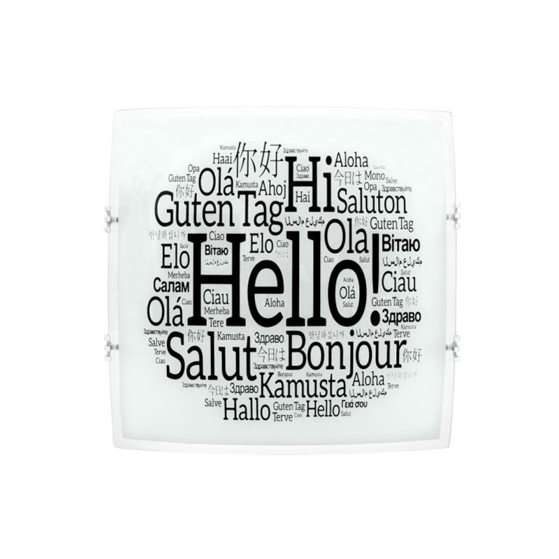 foto del prodotto fabrilamp salutation plafoniera 2xe27 white 30x30