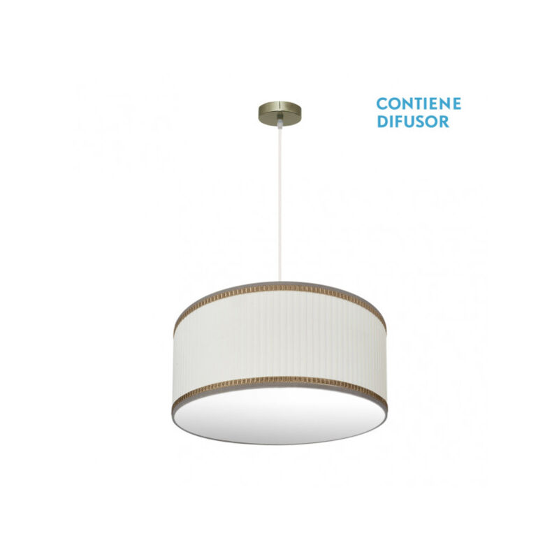 foto del prodotto fabrilamp soprano ciondolo in pelle beige, modello dimmerabile