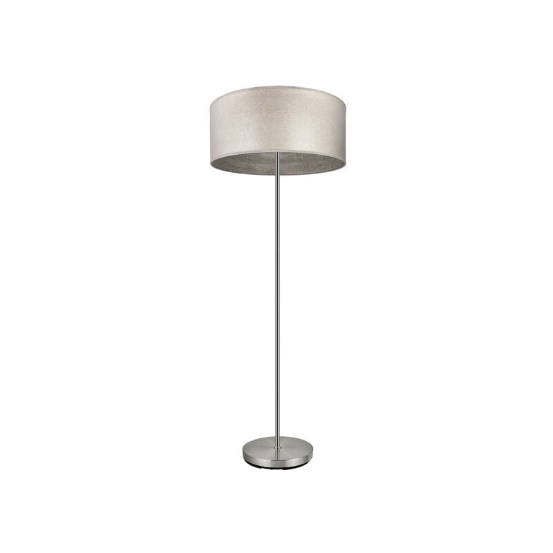 foto del prodotto fabrilamp tango 1xe27 lampada da terra per soggiorno nichel legno grigio 162x40x40 cm