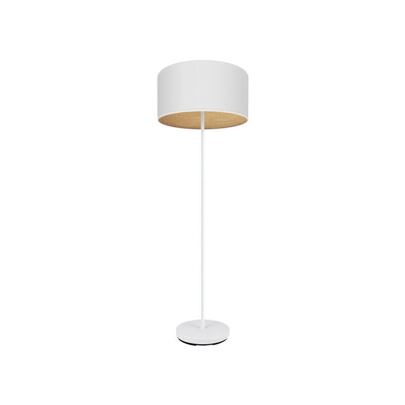 foto del prodotto fabrilamp tania 1xe27 pavimento soggiorno bianco bianco legno chiaro 162x40x40 cm