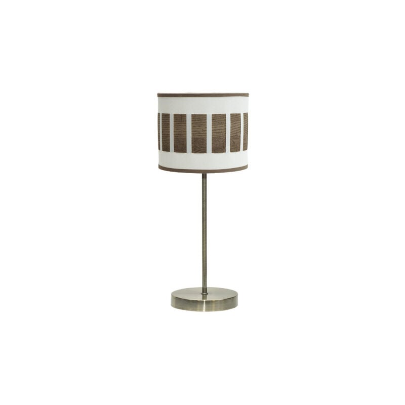 foto del prodotto fabrilamp - tavolo ivanna ivanna 1xe14 pelle/bianco-legno scuro 43x17x17 cm