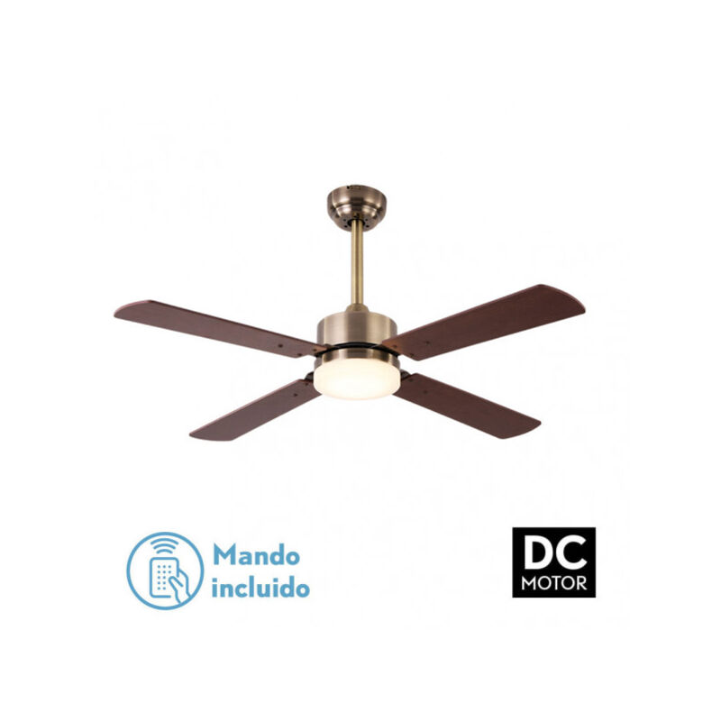 foto del prodotto fabrilamp ventilatore 18w dc hupe leather 4 asp.6 vel.107d remote,memory e temp.3000 4000 6000k