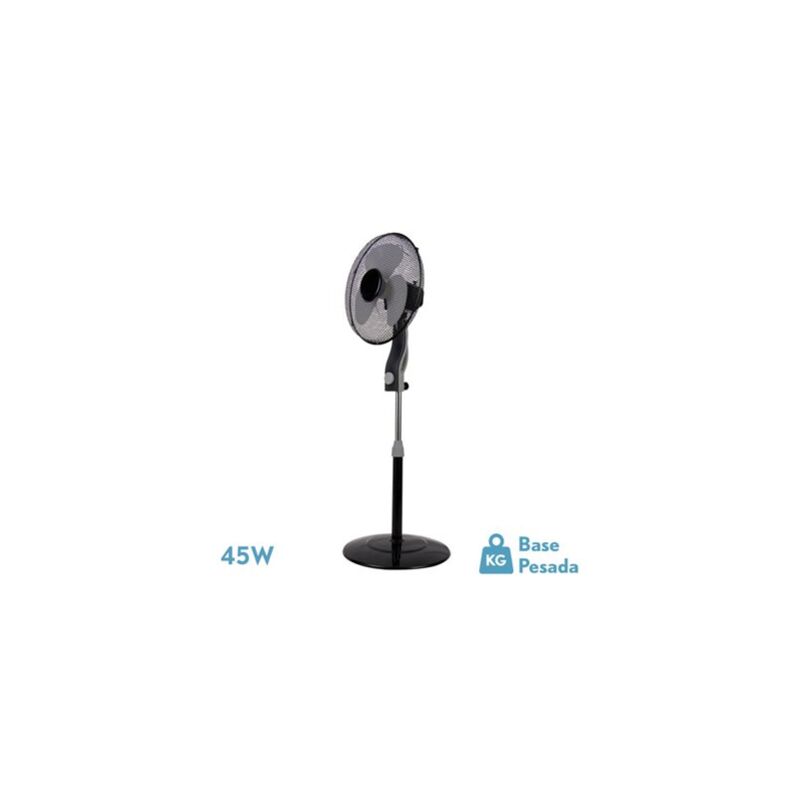 foto del prodotto fabrilamp ventilatore da piantana magic nero grigio 3 velocit 45w 3 pale orientabili fisse e girevoli regx41x41 cm