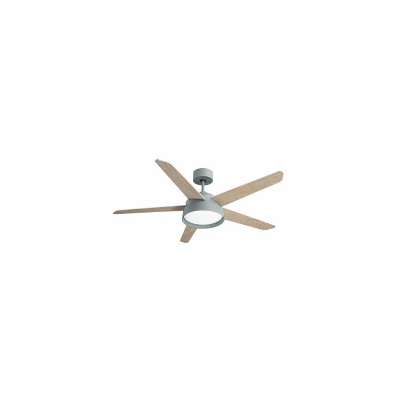 immagine 0 del prodotto fabrilamp ventilatore da soffitto lebeche dc 25w verde 5 pale faggio bianco