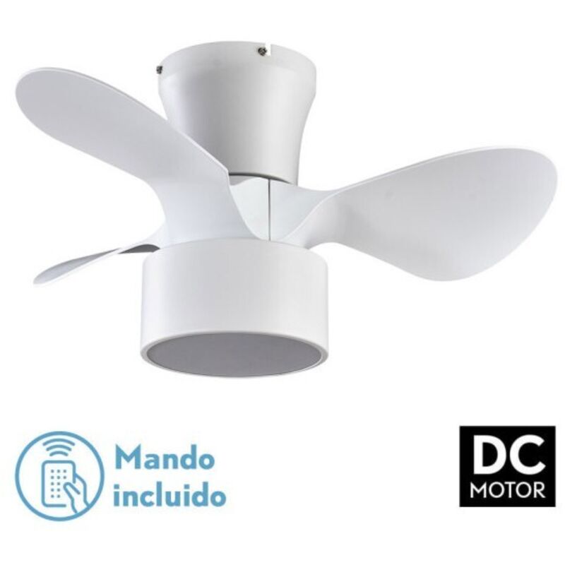 foto del prodotto fabrilamp - ventilatore dc 24w kos white 3 pale 60d 6 velocità 2390lm 3000-4500-6000k con telecomando, memoria e timer