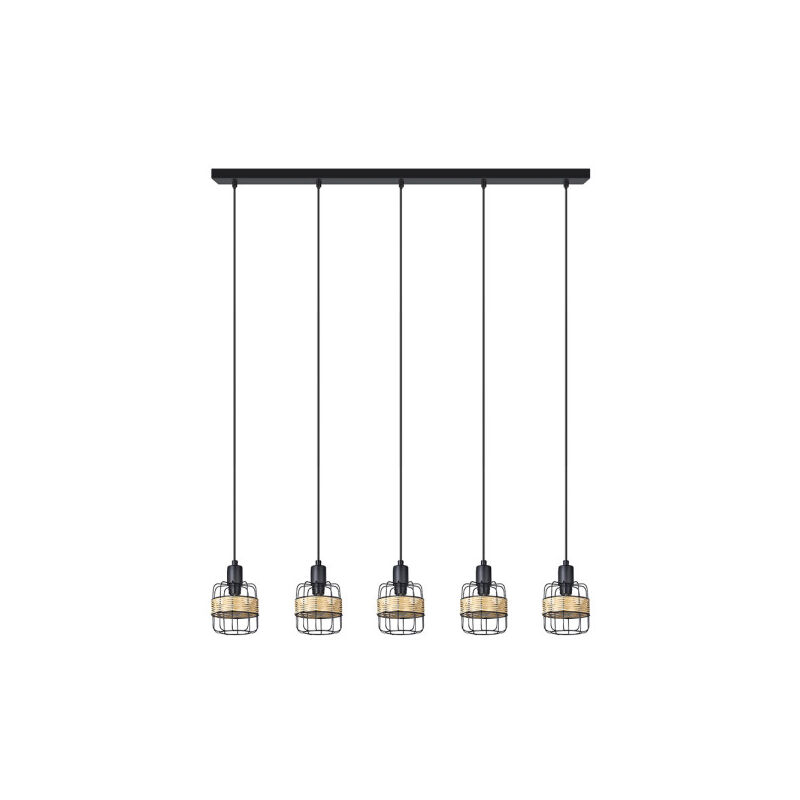 foto del prodotto fabrilamp zenda 5xe14 forge ratan 5xe14 regx94x10 cm