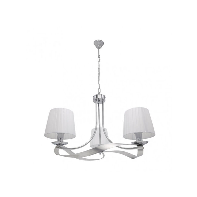 foto del prodotto fabrilampfabrilamp lampada da soffitto cromata baeza con paralume bianco