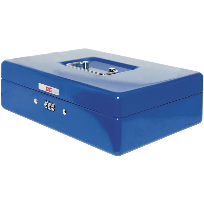 foto del prodotto fac 17046 cassetta di sicurezza con combinazione, numero 3, colore azzurro