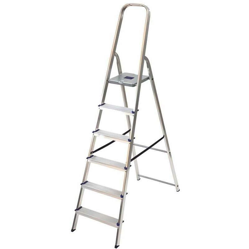 foto del prodotto facal scala domestica alfa 6 gradini in alluminio antiscivolo e sicura