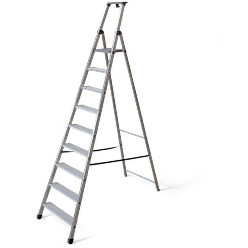 foto del prodotto facal scala in alluminio con gradini e pedana antiscivolo normativa en131 sicurezza e comodit di salita 6 gradini 53x118xh212 cm