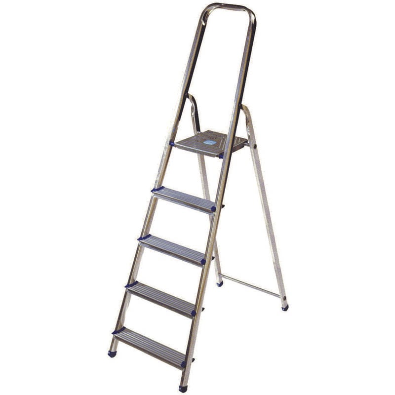 foto del prodotto facal scala in alluminio k100 d.lgs.81 08 4 gradini cm.46x8,4x157h 84h pedana kg.3,50