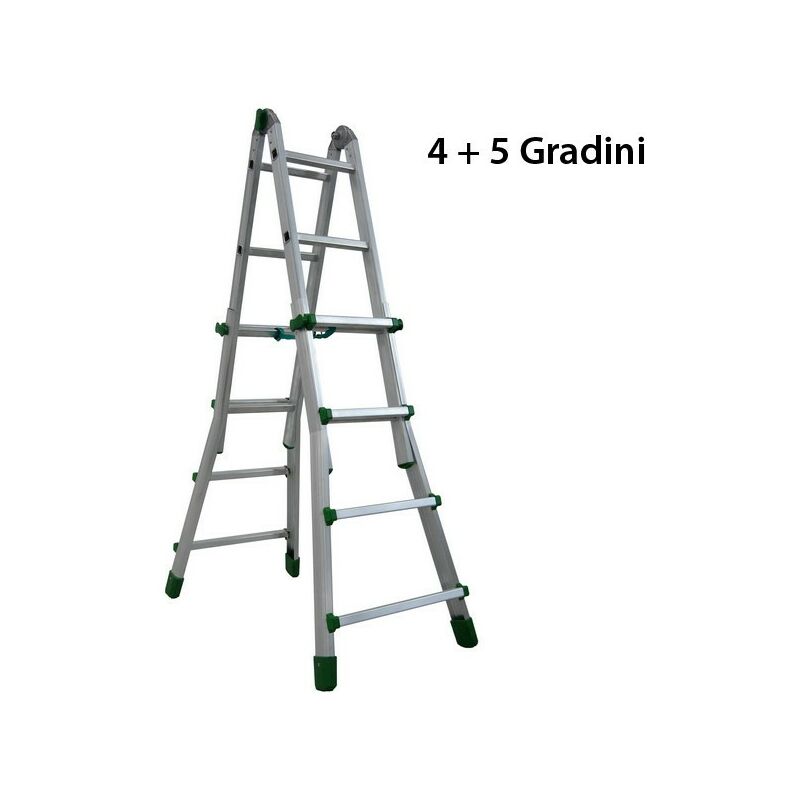 foto del prodotto facal scala telescopica 5 gradini metri alluminio multiuso professionale interno