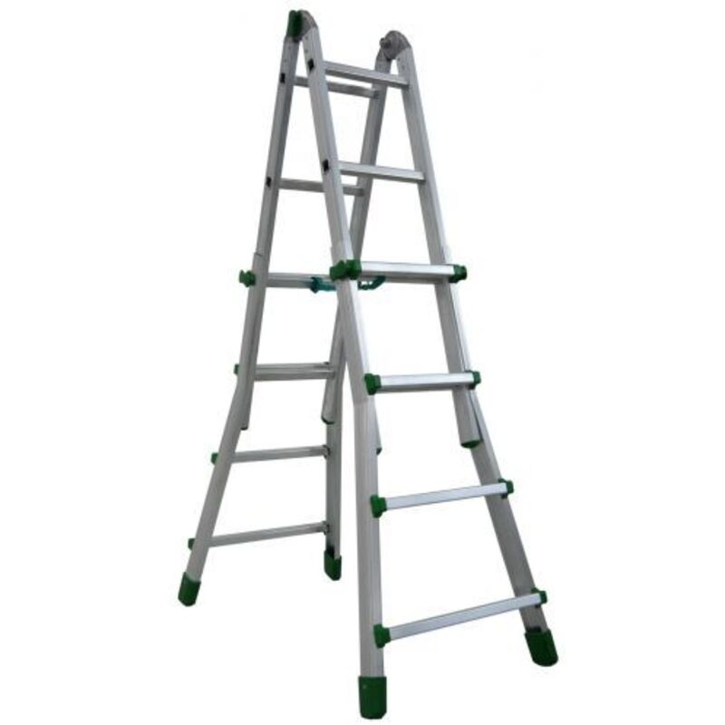 foto del prodotto facal scala telescopica in alluminio eurobriko gradini n 6 6 h max cm. 570