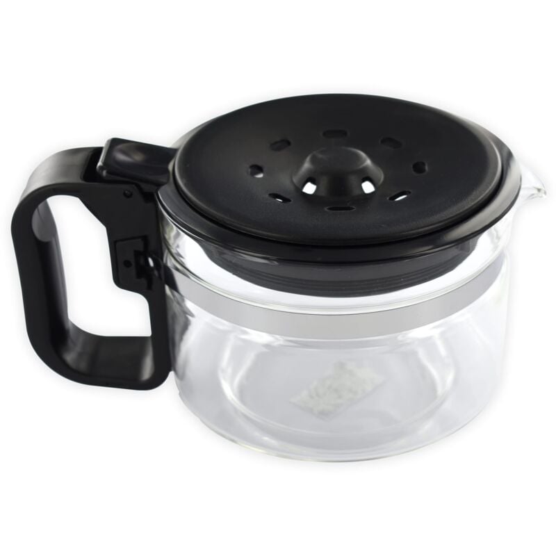 foto del prodotto fackelmann caraffa universale con coperchio regolabile 1 9-12, vetro plastica, nero e trasparente, 1 litro