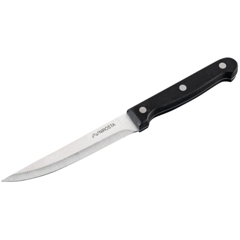 foto del prodotto fackelmann coltello per bistecca nirosta mega lama 11 cm, acciaio, nero argento