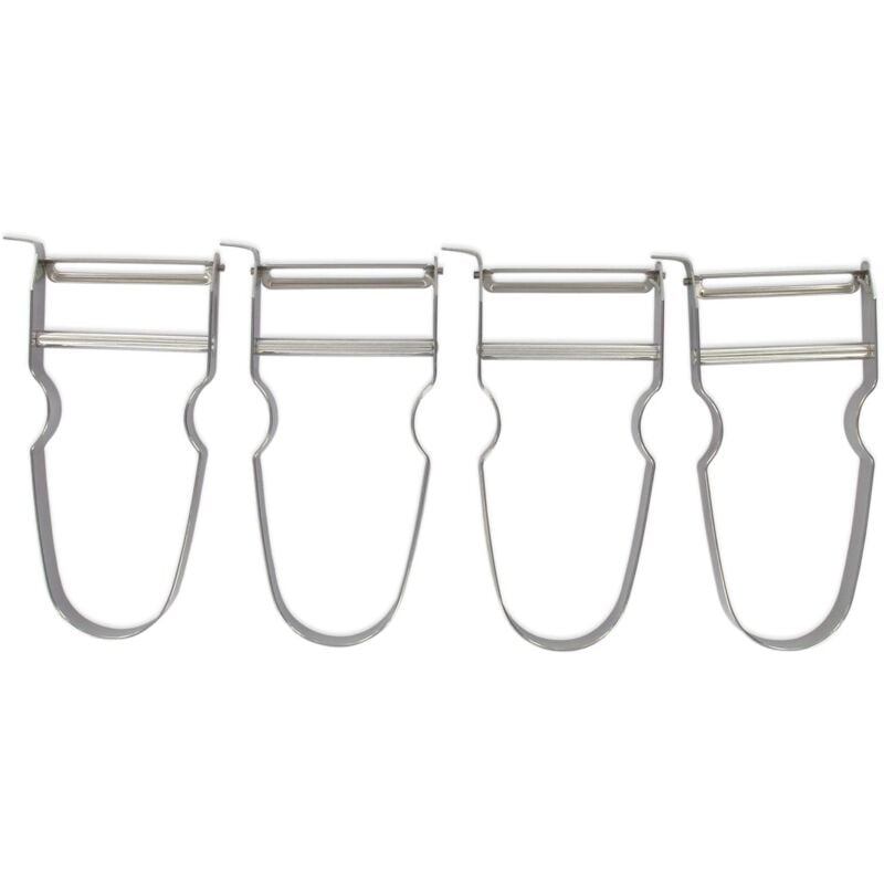 foto del prodotto fackelmann fck21729, set di 4 pelapatate, acciaio inossidabile, 4 rasoi verdure, 18 x 12 x 2 cm