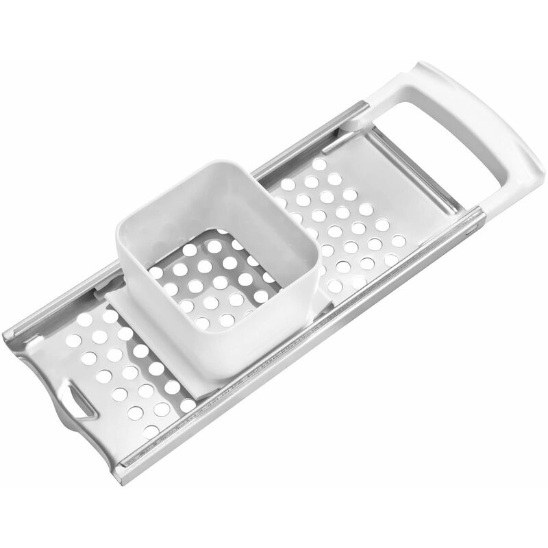 foto del prodotto fackelmann gratella per sp tzle in acciaio inox 31,6x11x8 cm, maniglia e parte mobile in plastica lavabile in lavastoviglie ingombro pack 31,6x11x8
