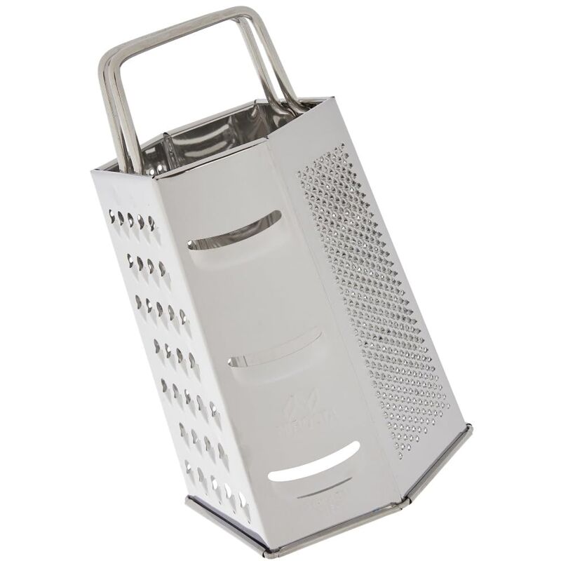 foto del prodotto fackelmann grattugia universale esagonale in acciaio inox, 22,1 cm, argento