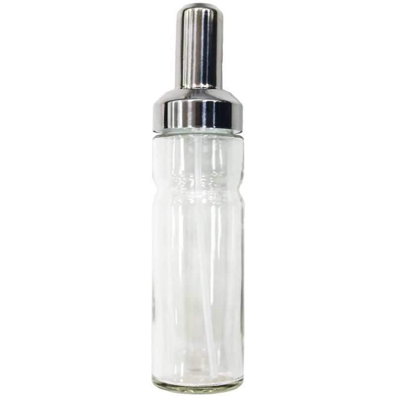 foto del prodotto fackelmann oliera trasparente a spruzzo, acciaio inox, argento, 200 ml