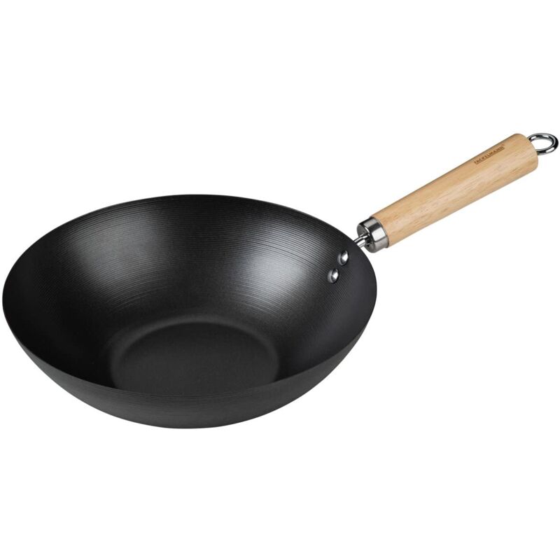 foto del prodotto fackelmann padella wok 26 cm wok per cucinare, stufare e arrostire adatto per fornelli a gas, in ceramica ed elettrici, manico in legno di