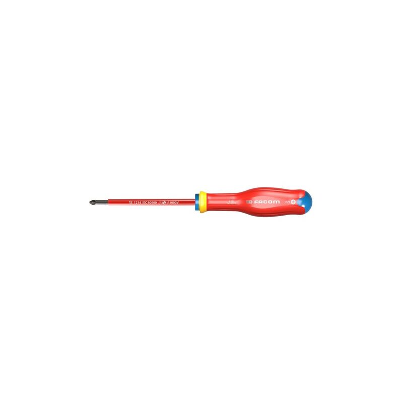 foto del prodotto facom cacciavite isolato protwist 1000 volt per vite testa croce pozidriv pz 1x100 atd1x100ve