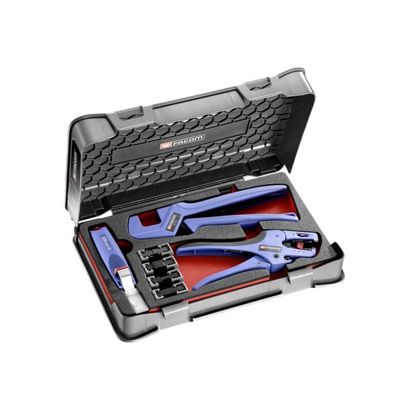 foto del prodotto facom kit per elettricisti pinza crimpatrice mobile 819810