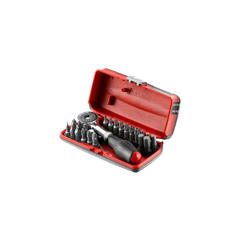 foto del prodotto facom portabit a cricchetto 1 4 con impugnatura girevole 22 bit r.pe360j22pb