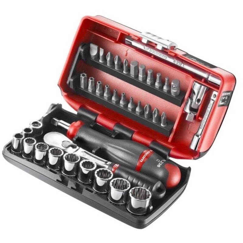 foto del prodotto facom rl.nano1 set di bussole 1 4 6 lati metrici