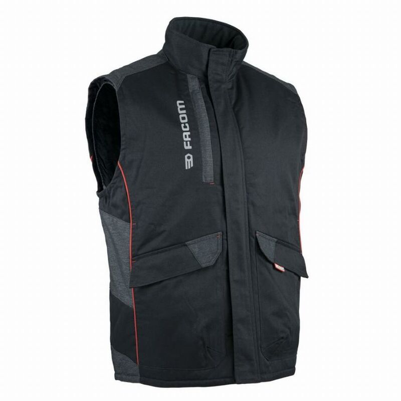 foto del prodotto facom scaldacorpo trapuntato track nero rosso taglia m fxww5000e m