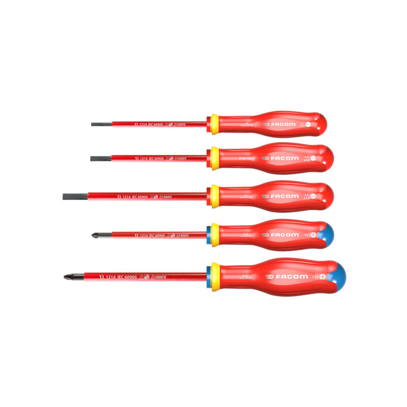 foto del prodotto facom set di 5 cacciaviti protwist isolati 1000 volt atp.j5ve