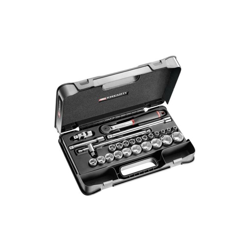 foto del prodotto facom valigetta regalo dbox 26 pezzi cricchetto impermeabile e boccole 1 2 esagonali metriche s.161 4p6pb
