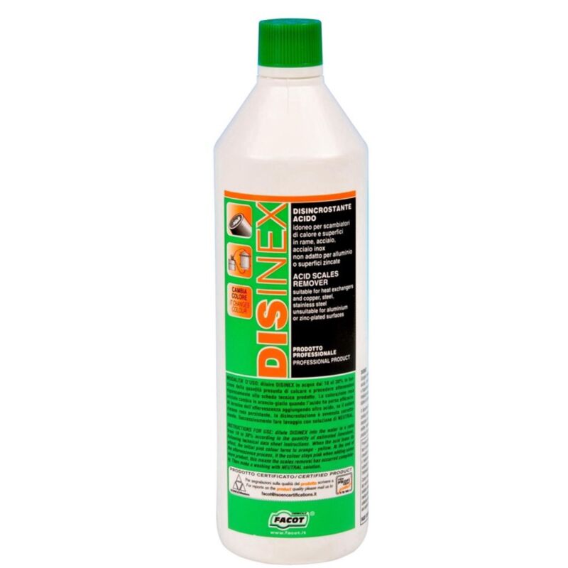 foto del prodotto facot disincrostante a base acida disinex viraggio 1litro dix1000e