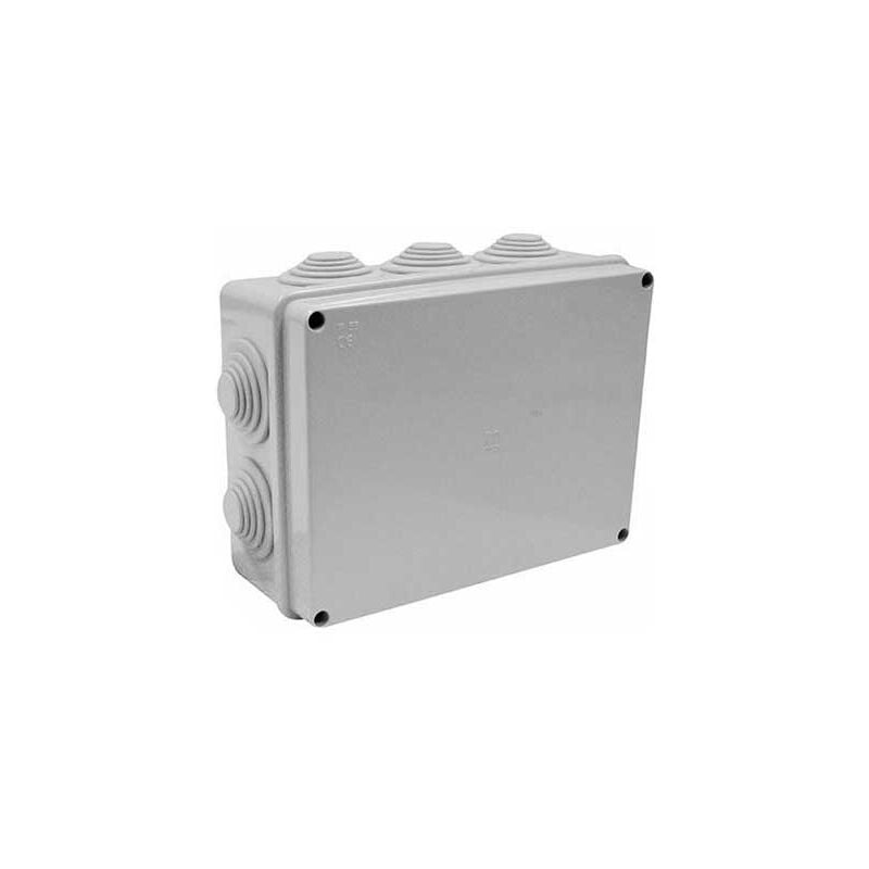 foto del prodotto faeg cassetta scatola stagna di derivazione rettangolare con coperchio con viti in plastica 158x118x80mm con 10 passacavi ip55 fg13455