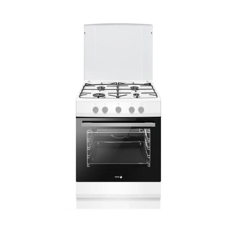 foto del prodotto fagor cucina a gas 4 fuochi forno multifunzione catalisi 74l larghezza 60cm bianco facg2002b