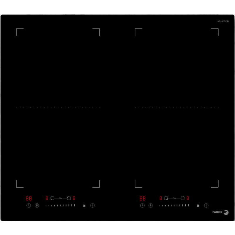 foto del prodotto fagor piano cottura a induzione 60cm 4 fuochi 7200w nero fai3546