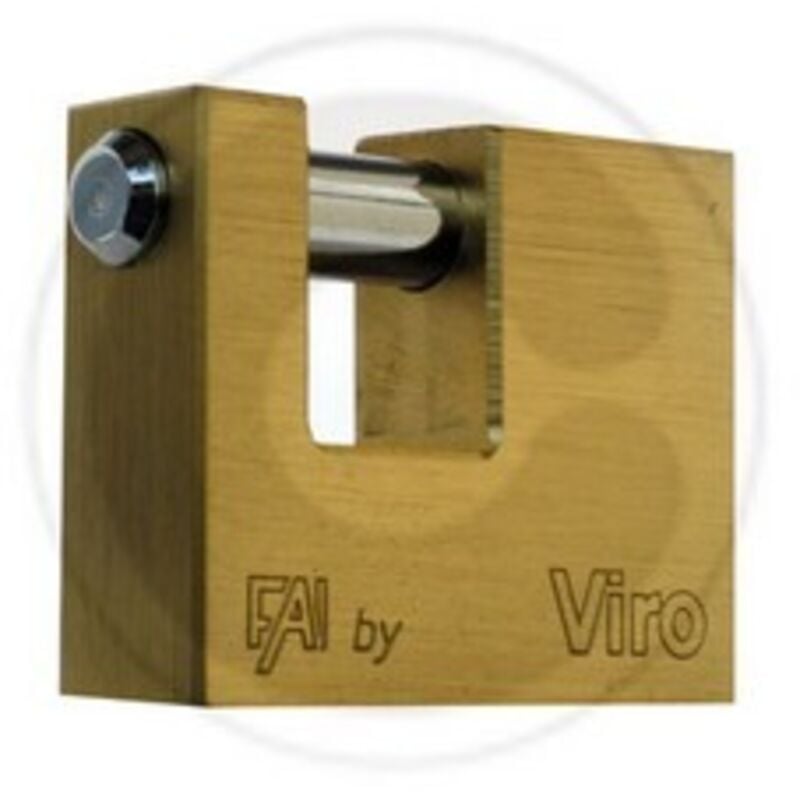 foto del prodotto fai art 507 lucchetto per serranda 90 mm antiscasso con 2 chiavi viro
