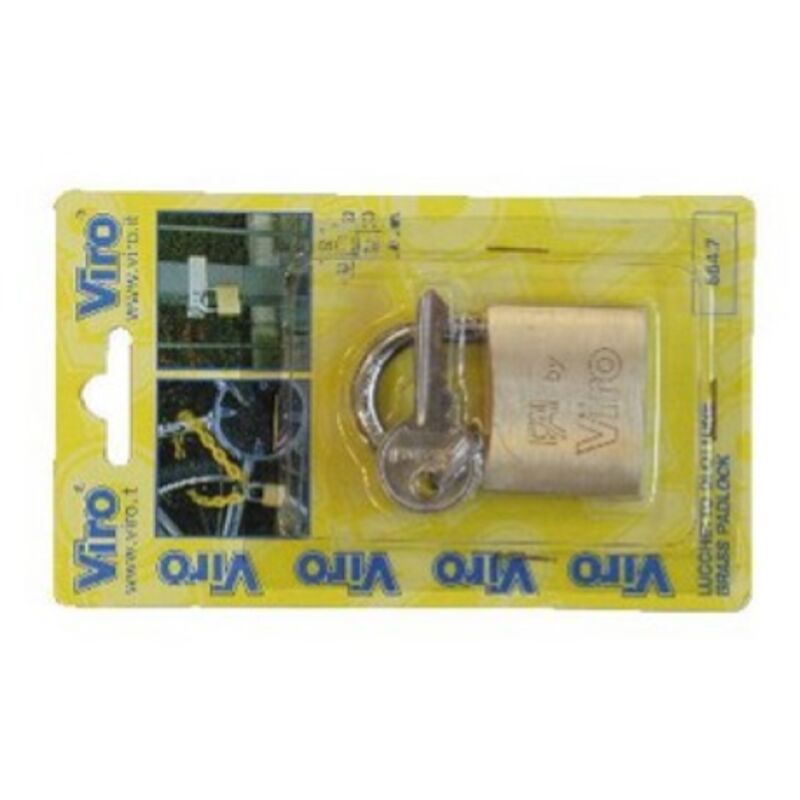 foto del prodotto fai art 556.7 lucchetto rettangolare base 60 mm in acciaio 2 chiavi viro
