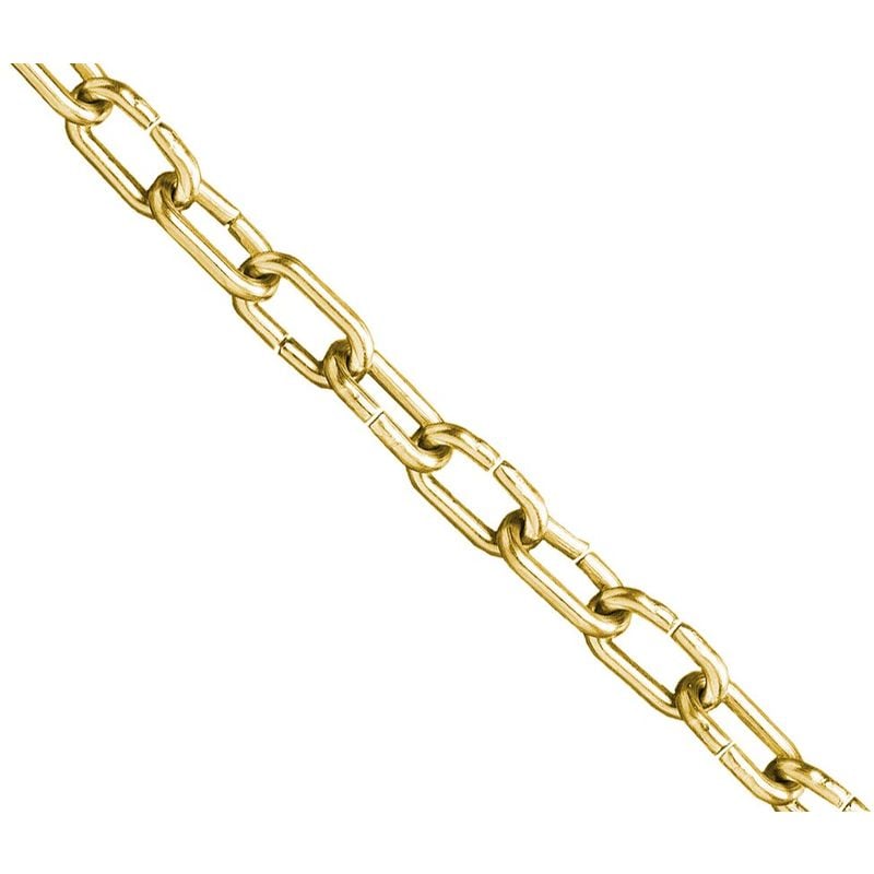 foto del prodotto faithfull catena forzatina in ottone lucido, 1,6 mm x 10m