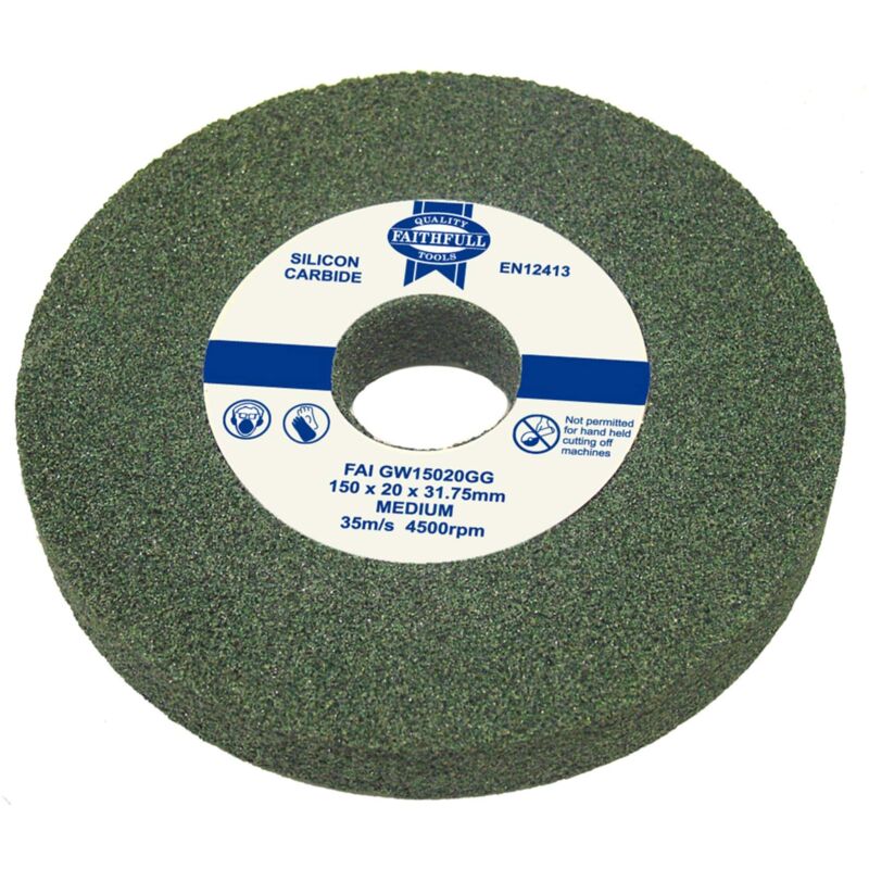 foto del prodotto faithfull gw15016gg green grit mola a disco, multiuso, 150 x 16 mm