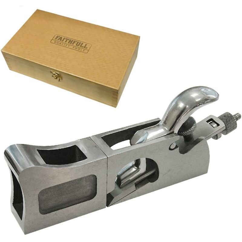 foto del prodotto faithfull pialla di correzione shoulder bullnose in scatola di legno.