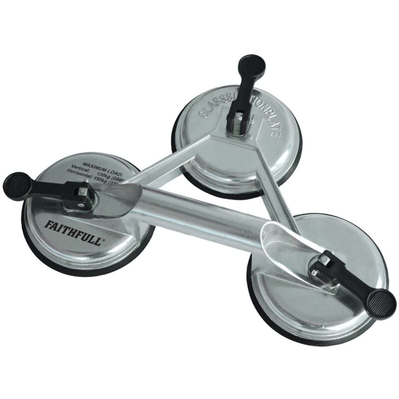foto del prodotto faithfull sucpad3p alluminio ascensore tripla microventosa